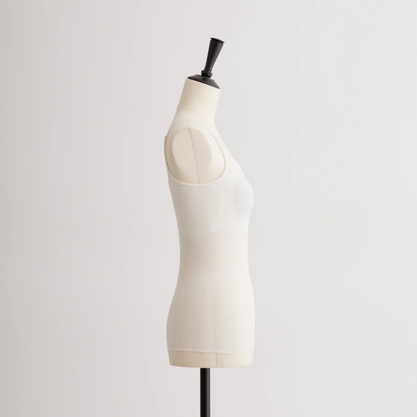 MUUGI コットンシルクリブ キャミソール / カップ付き