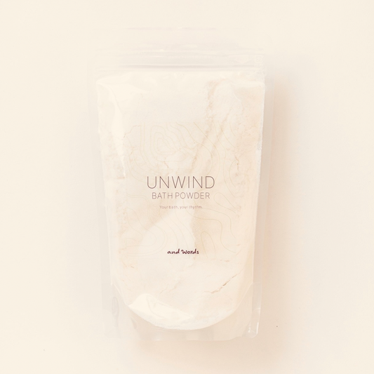 and words TIME BATH RITUAL   evening — UNWIND（バスパウダー）　