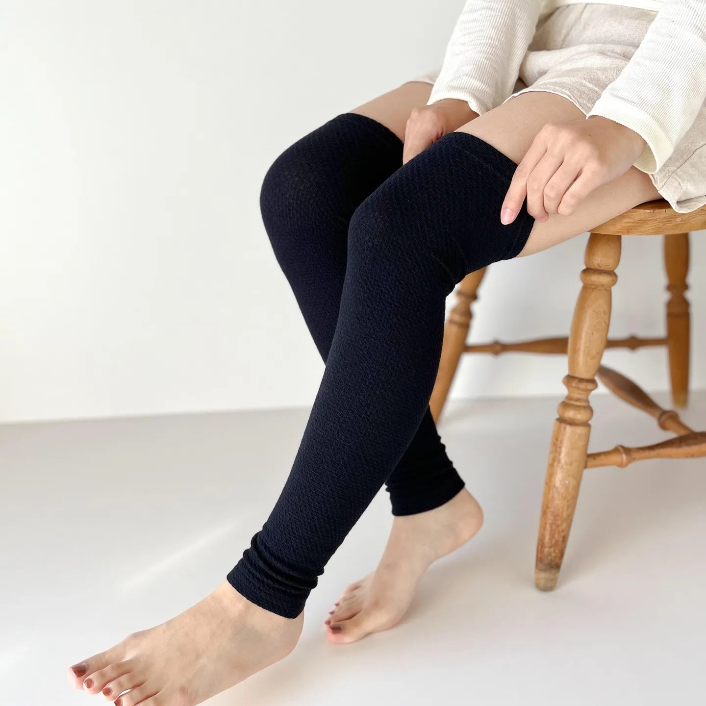 Waffle haramaki   ワッフルレッグウォーマーロング