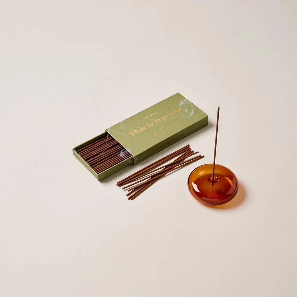 GENTLE HABITS　glass holder  インセンスホルダー　アンバー