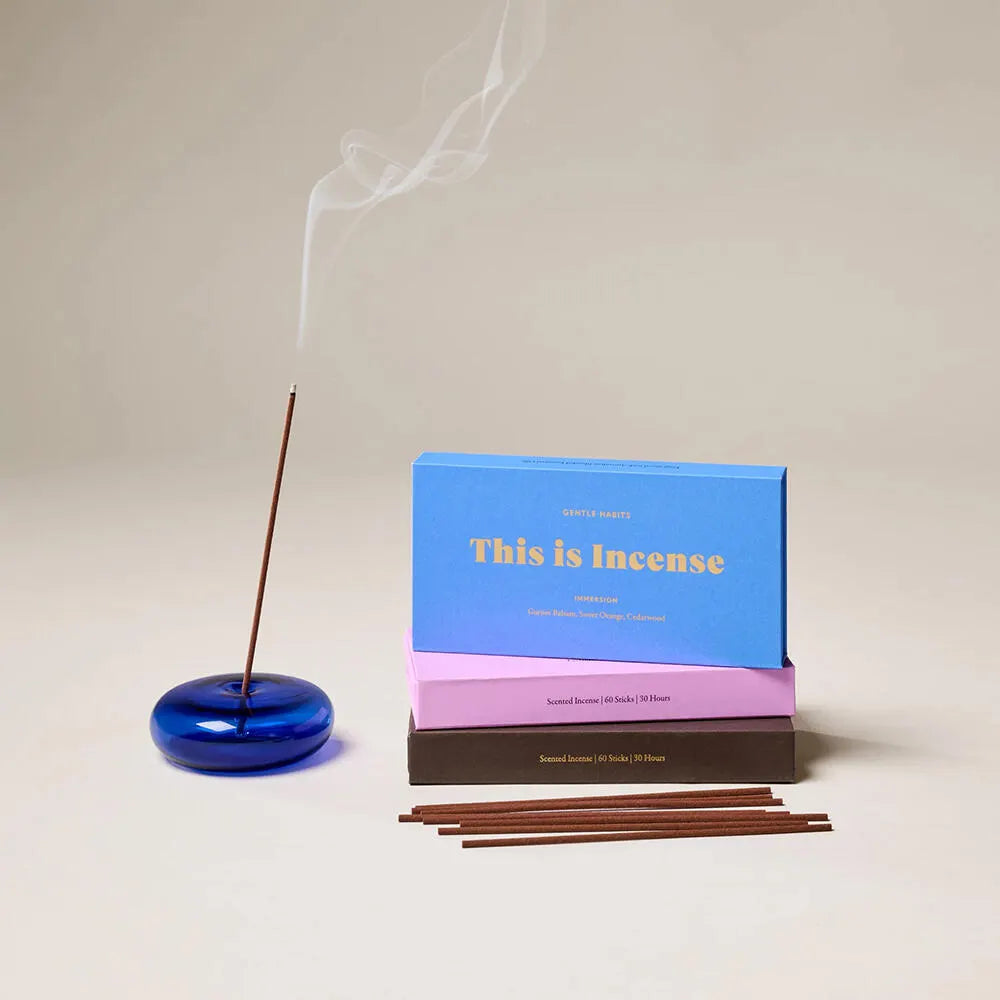 GENTLE HABITS　glass holder  インセンスホルダー　コバルト